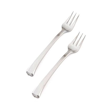EMI-GWFK4 Silver 4" Plastic Tasting Fork - 400 / CS