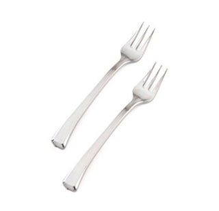 EMI-GWFK4 Silver 4" Plastic Tasting Fork - 400 / CS
