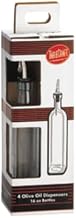TableCraft H916-4 Cash & Carry Olive Oil Bottles, 16 oz. Clear Glass Bottle (Dishwasher Safe), Stainless Steel Pourer (Hand wash only) (4 per Pack), 4 Each per case
