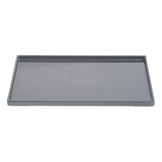 Grey Melamine Tray - 9 3/4" L x 6 3/4" W x 1/2" H by HUBERT – 9.8" x 6.8" x 0.5", Melamine, Gray, Model H0275-GREY