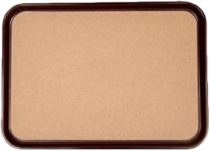 A-to-Z Supply PLRT1612BCK Serving Tray, Rectangular, 16" x 12", Cork Bottom, Slip Resistant, ABS-Plastic, Black