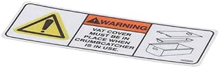 BKI N0395 Decal, VAT Cover Safety WARN