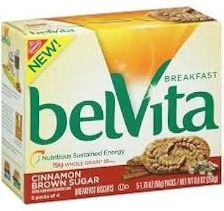 Belvita Cinnamon Brown Sugar Breakfast Biscuits 5 Servings (2 Pack)