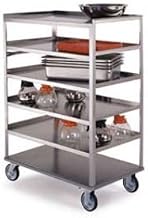 463 Six Shelf Open Tray Truck, 50"W x 21"D Shelves, Three Edges Up, One Down