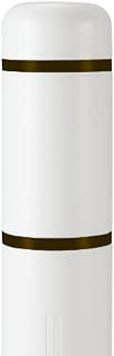 BollardGard 7" x 60" Bollard Cover White - Innoplast (White Black Tape)