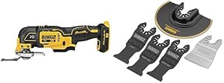 DEWALT 20V Max XR Oscillating Multi-Tool Bundle with 5 Piece Oscillating Tool Blades Kit