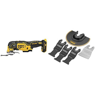 20V Max XR Oscillating Multi-Tool Bundle with 5 Piece Oscillating Tool Blades Kit by DEWALT – Silver, Pack of 5, Model DCS356B