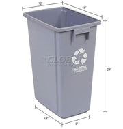 Global Industrial Gray / 15 gallon / Industrial In-Home Recycling Bins