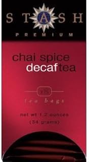 Stash Tea Chai Spice Decaf 18 Count (Pack of 8)