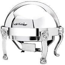 3118LH-SS 8 Quart Lion Head Chafer with Rolltop, Round, 18/10 Stainless Steel