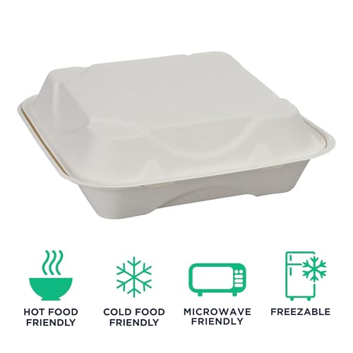 ECO PRODUCTS 9" x 9" / White / Classic Clamshell Take Out Containers