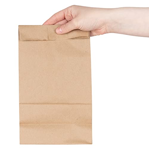 Stock Your Home 500 / 6"W x 3 5/8"G 11 1/16"H / Brown Food Storage Bags