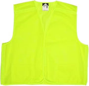 MCR Safety Safety Vest,Hi-Viz Lime,XL VMLBAXL - 1 Each