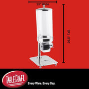 Tablecraft Single Dispenser / Silver / 50.0 ounces Food Dispensers