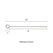 Thunder Group 10 Inch, Round / Silver / 1 Barbecue Skewers