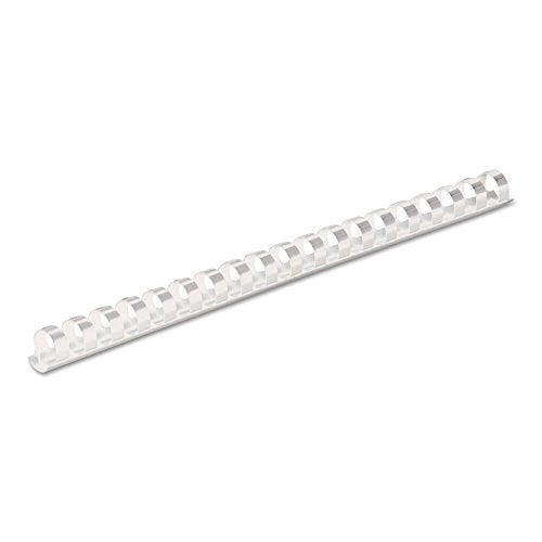 Fellowes 100 Count (Pack of 12) / 1/2" White 100Pk / White Combs & Spines