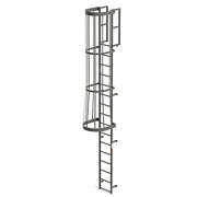 EGA Steel Fixed Cage Ladder by EGA Products – 44.25"L x 31"W x 50"H, Alloy Steel, Gray, Model FC16