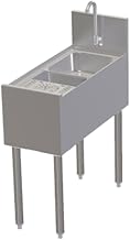 Perlick TSCE12PS 12"W Underbar Prep Sink With Glass Washer