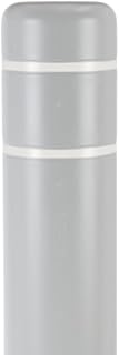 BollardGard 8" x 72" Bollard Cover Light Gray - Innoplast (Light Gray White Tape)