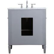 Elegant Decor 30" - Single / Grey / Contemporary Wheel Care