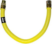BK Resources BKG-GHC-7536 3/4" Diameter Stainless Steel Gas Hose w/ Stainless Steel Radial Wrap & Protective Translucent Coating, CSA Certified. (36" Length)
