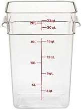 Cambro 22SFSCW135 Square Container 22 Quart Capacity, Clear