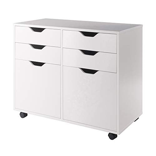 Winsome White / 4 Doors, 12 Drawers, File Drawer / Transitional Storage Cabinets