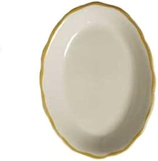 CAC China Seville 11 5/8 inch White with Black Band Platter 12 Ct