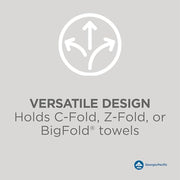 Georgia-Pacific Folded Paper Towel Dispenser / 37.3 X 47.8 X 100 Inch / Black Commercial Paper Hand Towel Dispensers
