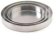 Royal Industries Pizza Pan, Aluminum, 8'' X 2'' Straight Sided, Silver