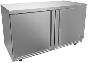 60" Stainless Steel Undercounter Two Section Freezer