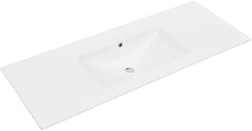 Swiss Madison 48" Zero Hole Vanity Sink Top in Glossy White