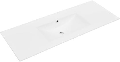 Swiss Madison 48" Zero Hole Vanity Sink Top in Glossy White