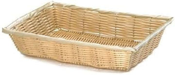 Handwoven Basket, 14 x 10 x 3", Polypropylene Cord, Natural