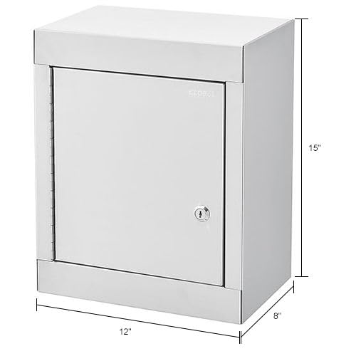Global Industrial Stainless Steel / 8"L x 12"W x 15"H / Industrial Safety Storage Cabinets