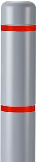 BollardGard 4" x 52" Bollard Cover Gray - Innoplast (Gray Red Tape)