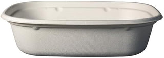 KITCH24/7 Rectangle Molded Fiber Bowl, 32 Ounce, White, 200 Count