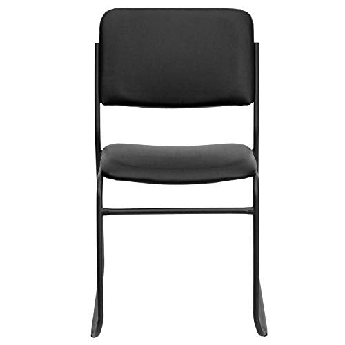 Flash Furniture Black Vinyl/Black Frame / Set of 5 / Contemporary (Pack of 5) Stacking Chairs