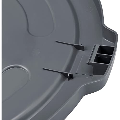 Global Industrial Gray / 27.5" Diameter x 2.5"H / Utilitarian Trash Can Lids