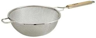 Winco Round Double Mesh Strainer, Stainless Steel | 1/Each