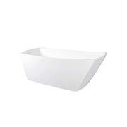 67" Soaking Single Slipper Bathtub in Glossy White/Gold by Elegant Kitchen and Bath – Acrylic, White, Model BT21267GW-BGD