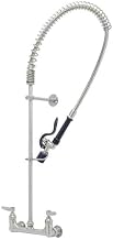 S-0133-BJ Stainless Steel EasyInstall Pre-Rinse, 8" Wall Mount, S-0107-J, Wall Bracket
