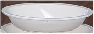 Yanco NS-064W Nessico Oval Bowl, 64 oz Capacity, 11.75" Length, 8.25" Width, 2.75" Height, Melamine, White Color, Pack of 24