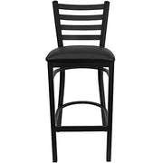 Flash Furniture Black Vinyl Seat/Black Metal Frame / Set of 2 / Traditional Barstools