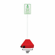 Roll-A-Post Portable Sign Post with 60" Power Post Plastic Signpost by Plasticade – Red