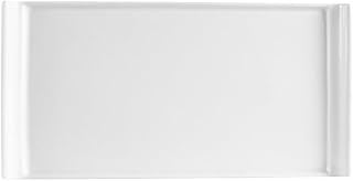 CAC China DYN-91 Long Island 20-1/4-Inch by 9-1/4-Inch Super White Porcelain Rectangular Platter, Box of 6