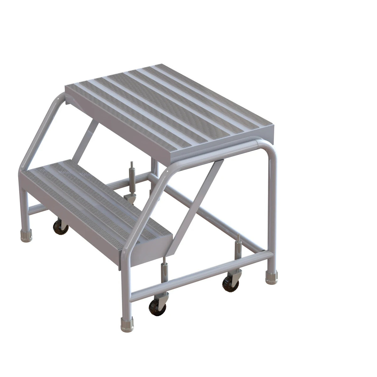 Tri-Arc Manufacturing Aluminum Step Stool, 350 lb. Capacity, Silver - 20"