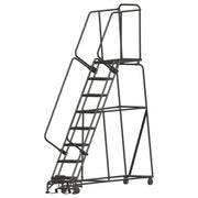 Ballymore Steel Safety Ladder, 450 lb. Capacity, Gray - 83"
