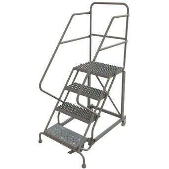 Tri-Arc Manufacturing Steel Safety Ladder, 450 lb. Capacity, Gray - 76"
