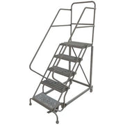 Tri-Arc Manufacturing Steel Safety Ladder, 450 lb. Capacity, Gray - 86"